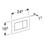 Geberit Sigma 01 Square Dual Flush Plate with Anti Fingerprint Coating - Matt Chrome - Stock Clearance