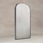 Origins Living Delphine 600 x 900mm Overmantle Arch Mirror - Gunmetal