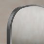 Origins Living Delphine 600 x 900mm Overmantle Arch Mirror - Gunmetal