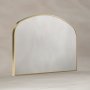 Origins Living Delphine 1200 x 700mm Overmantle Arch Mirror - Brushed Brass