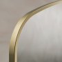Origins Living Delphine 1200 x 700mm Overmantle Arch Mirror - Brushed Brass