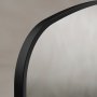 Origins Living Delphine 1200 x 700mm Overmantle Arch Mirror - Black