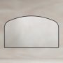 Origins Living Delphine 1200 x 700mm Overmantle Arch Mirror - Black