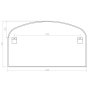 Origins Living Delphine 1200 x 700mm Overmantle Arch Mirror - Brushed Bronze