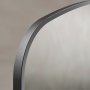 Origins Living Delphine 1200 x 700mm Overmantle Arch Mirror - Gunmetal