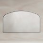 Origins Living Delphine 1200 x 700mm Overmantle Arch Mirror - Gunmetal