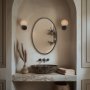 Origins Living Delphine 550 x 800mm Oval Mirror - Gunmetal