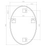 Origins Living Delphine 550 x 800mm Oval Mirror - Gunmetal
