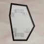 Origins Living Oslo 550 x 800mm Irregular Hexagon Mirror - Black
