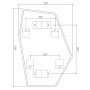 Origins Living Oslo 550 x 800mm Irregular Hexagon Mirror - Black