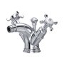 Perrin & Rowe Traditional Monobloc Bidet Mixer (Crosstop Handles) - Chrome