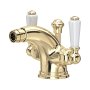 Perrin & Rowe Traditional Monobloc Bidet Mixer (Lever Handles) - Gold