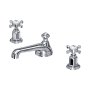 Perrin & Rowe Traditional Three-Hole Basin Mixer (Crosstop Handles) - Chrome
