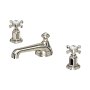 Perrin & Rowe Traditional Three-Hole Basin Mixer (Crosstop Handles) - Nickel