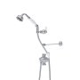 Perrin & Rowe Traditional Riser Diverter, Handshower, Hose, Sliding Bracket and Wall Stay - Chrome