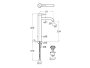 Roca Ona Extended Height Basin Mixer with Click-Clack Waste - Titanium Black