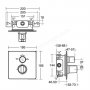 Ideal Standard Easybox Slim Bi Thermostatic Bath Shower Mixer