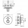 Ideal Standard Easybox Slim Bi Thermostatic Bath Shower Mixer