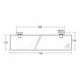 Ideal Standard IOM 52cm Clear Glass Shelf