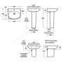 Ideal Standard Tesi 55cm Pedestal Basin