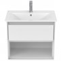 Ideal Standard Connect Air 600mm Vanity Unit with Open Shelf (Gloss White with Matt White Interior)