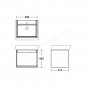 Ideal Standard Connect Air Cube Basin Unit for 550mm Basin (Gloss White with Matt White Interior)