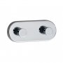 Smedbo Loft Double Towel Hook With Back Plate