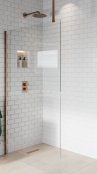 Purity Collection 700mm Brushed Bronze Wetroom Panel with Ceiling Bar