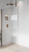 Purity Collection 800mm Brushed Bronze Wetroom Panel with Ceiling Bar