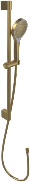 Villeroy & Boch Verve Exposed Shower Kit Including Riser Rail, Hose & Hand Shower - Brushed Gold