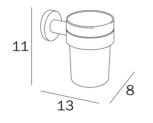 Inda Touch Tumbler & Holder (A46100)