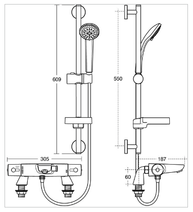 ecotherm ideal bath shower standard mixer pack hover zoom